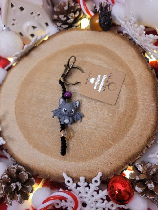 Porte clés chauves souris fait mains