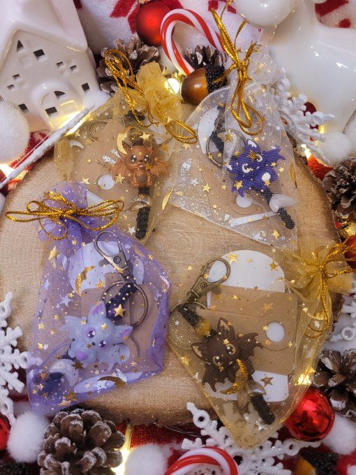 Porte clés chauves souris fait mains