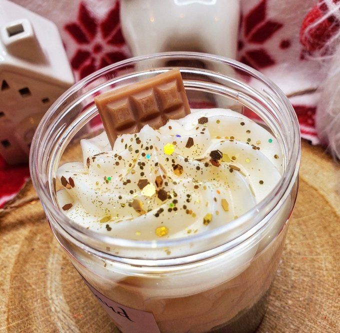 Fondant crème & chantilly chocolat chaud