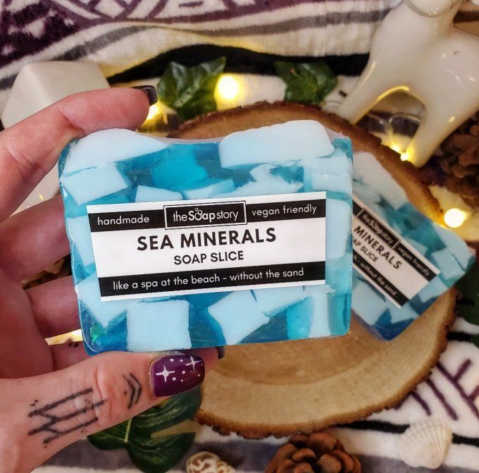 Tranche de savon minéraux marins