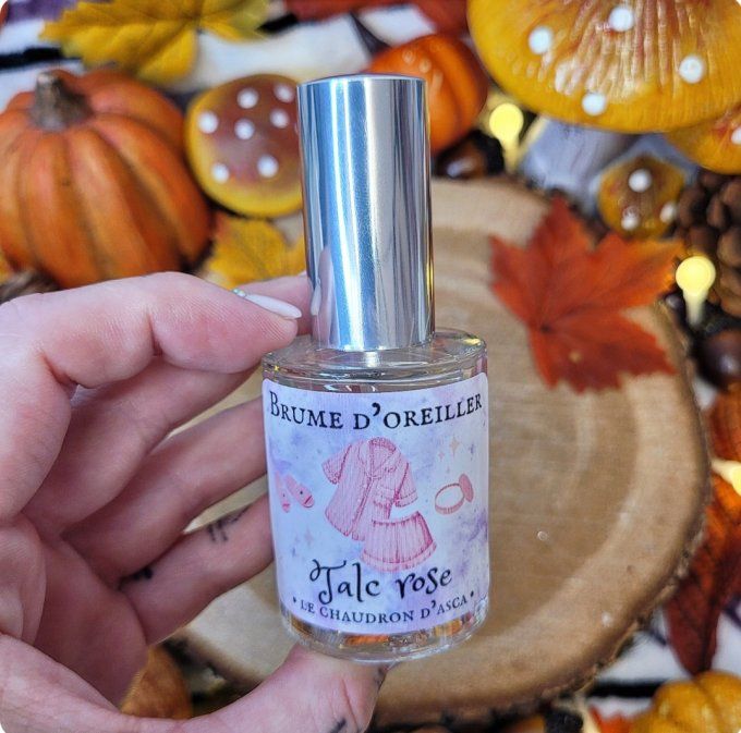 Brume d'oreiller talc rose