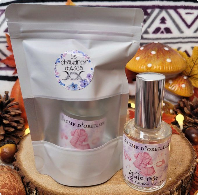 Brume d'oreiller talc rose