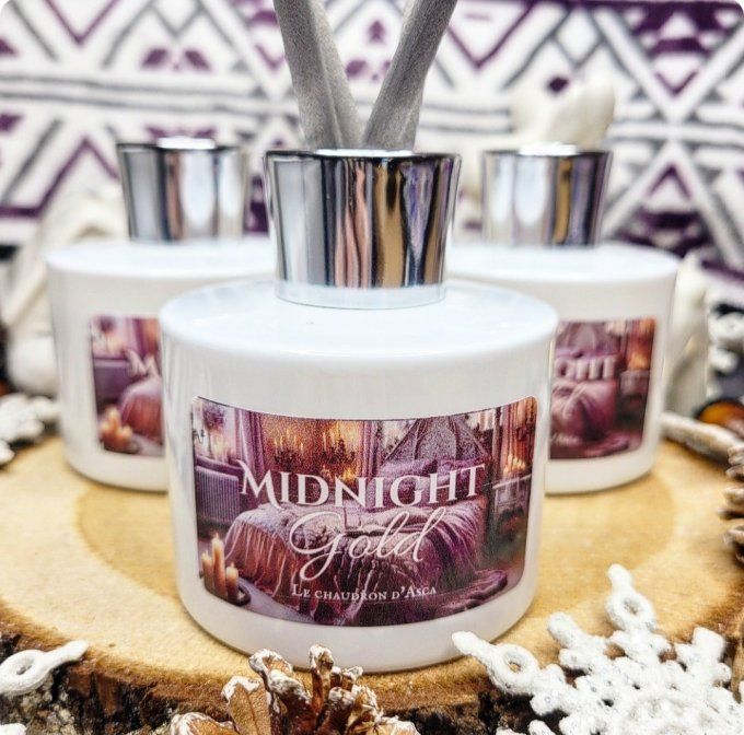 Diffuseur à tiges midnight gold