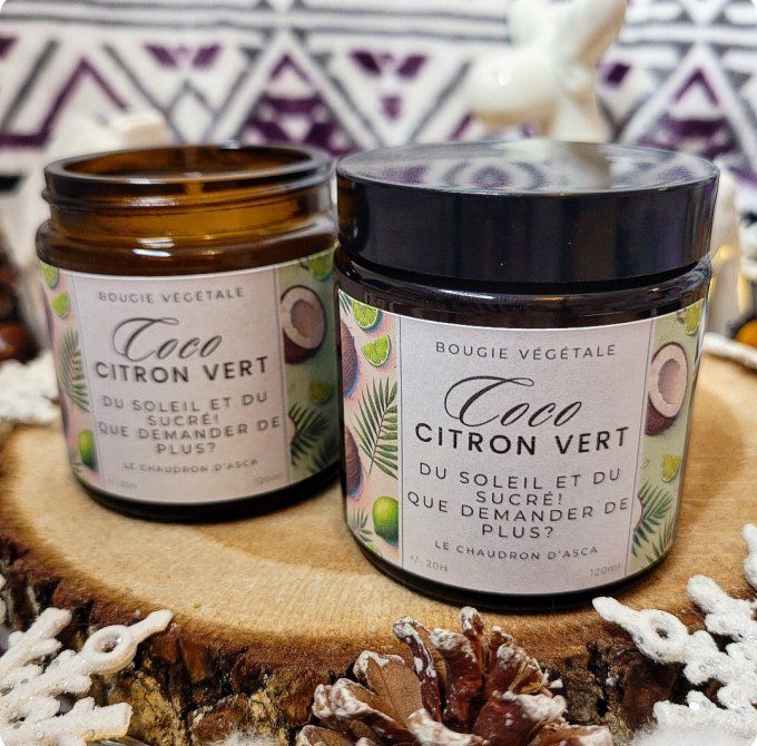 Bougie coco citron vert