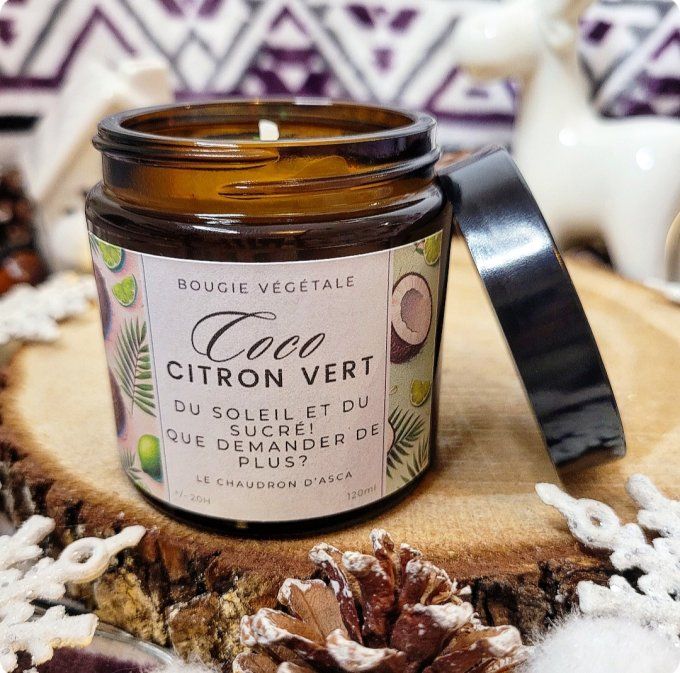 Bougie coco citron vert