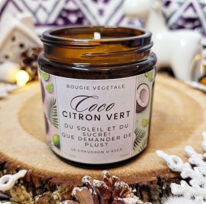 Bougie coco citron vert