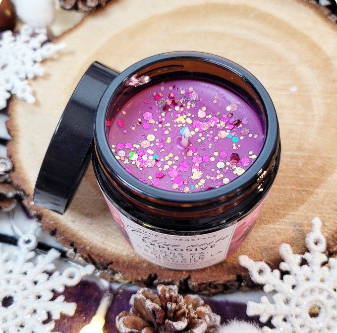 Bougie cerise noire explosive