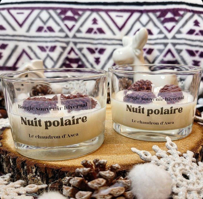 Bougie souvenir hivernal