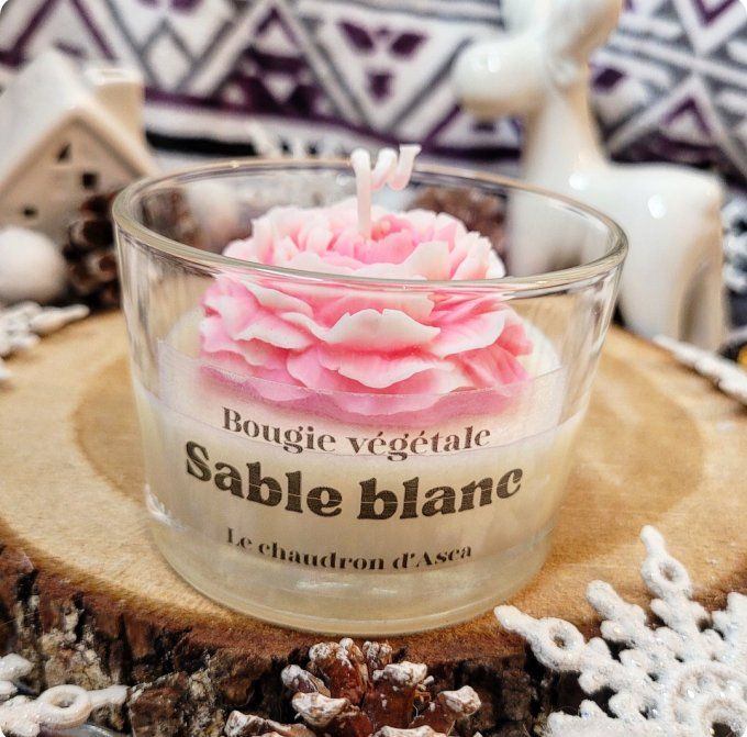 Bougie sable blanc